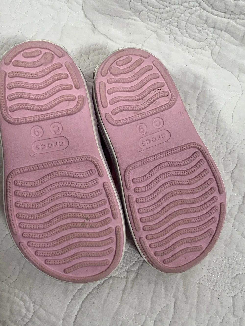 CROCS Pink and Lavender Kids Strap Sandals